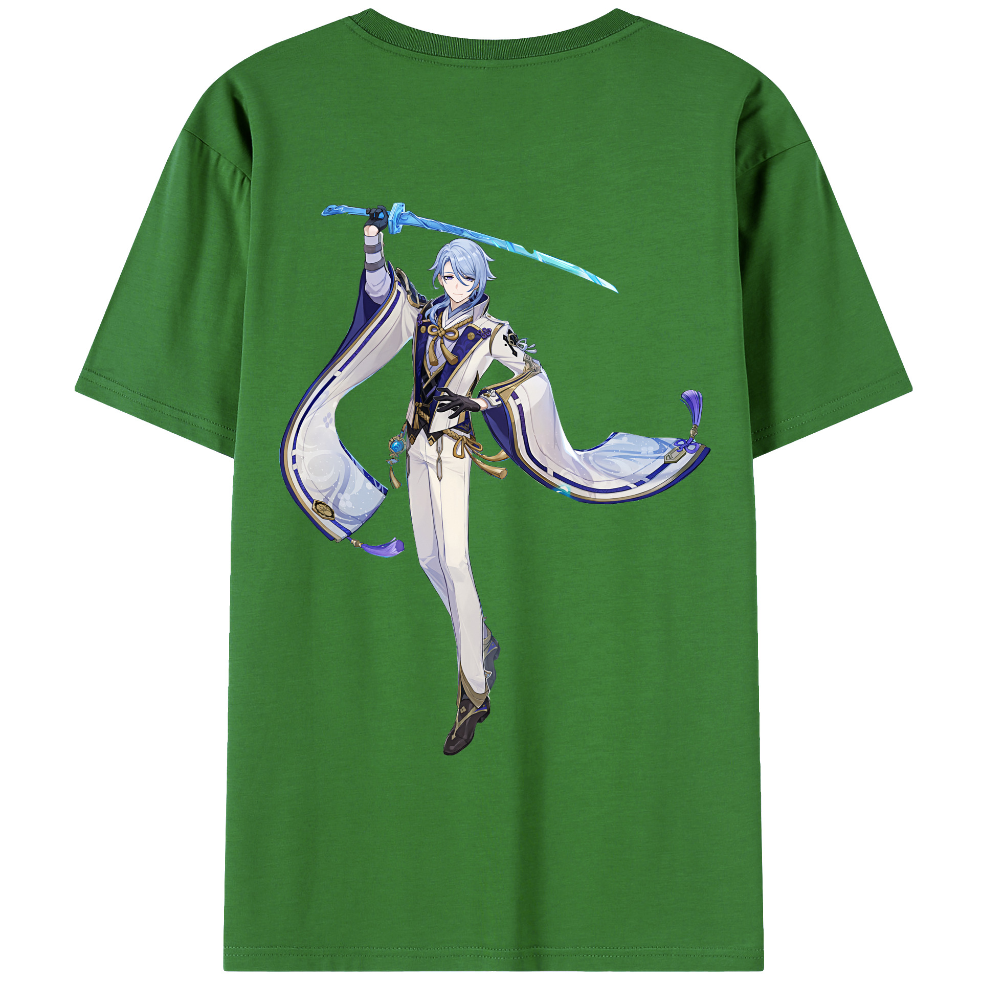げんし神 神里綾人 かみさとあやと genshin Kamisato Ayato レディース半袖Tシャツ(バックプリント)